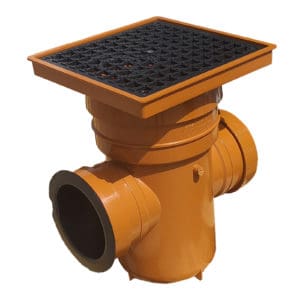 product picture of Underground drainage pipe sewer bottle gully large with removable trap and square lid