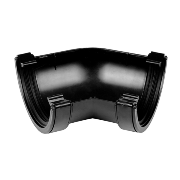 picture of 112mm gutter angle black 135 degree