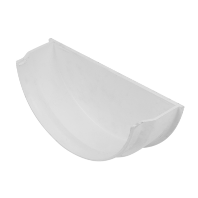 picture of 112mm half round gutter internal stop white