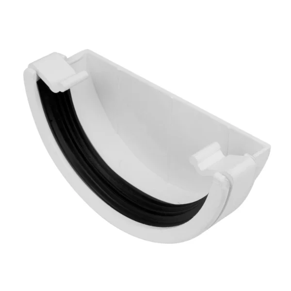 product picture of 112mm gutter external stop end white
