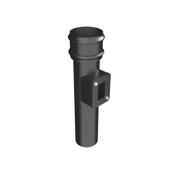 product image of cast iron round downpipe access pipe (plain)-painted