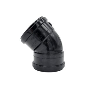 product image of 110mm push fit soil double socket 45 degree bend in black