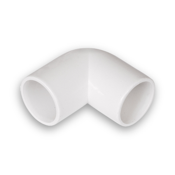 5 x Solvent Weld Overflow Pipe Knuckle Bend 90° x 21.5mm White Fitting Plumbing 