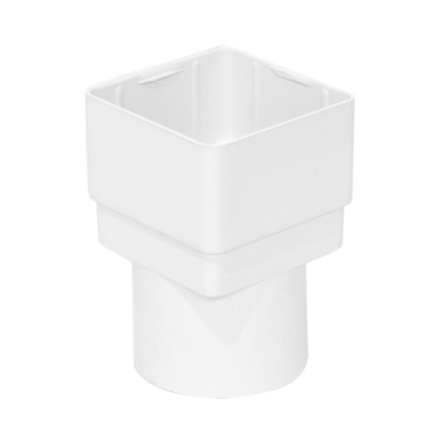 picture of 65mm square to round adaptor white