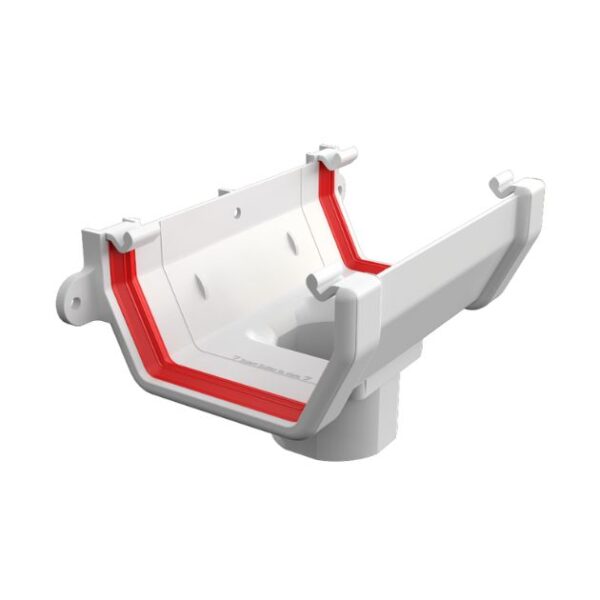 product picture of freefoam 114mm square line running outlet white