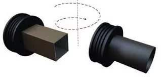 picture of how to fit a univesal rainwater adaptor rubber to rainwater downpipe