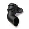 68mm Cascade Cast Iron Effect Half Round Down Pipe Right Hand Shoe With Lugs