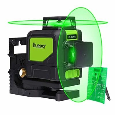 picture of the huepar 902cg self-leveling 360-degree cross line laser level for use on the blog post - best laser level on easymerchant
