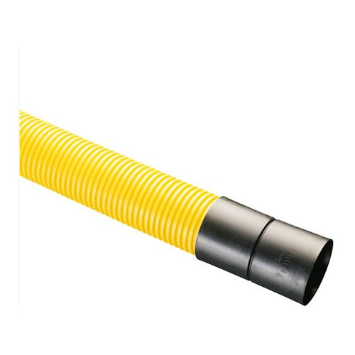 picture of yellow gas ducting twinwall hdpe 6m length