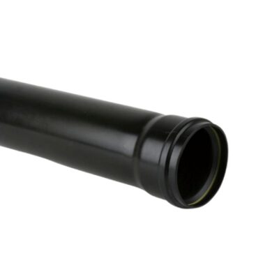 product image of 160mm 3m single socket industrial downpipe black aquaflow