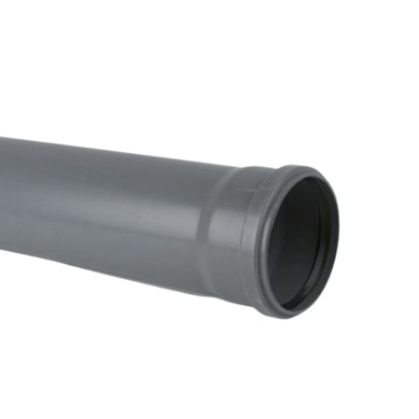 product picture of 160mm 3m single socket soil pipe grey aquaflow