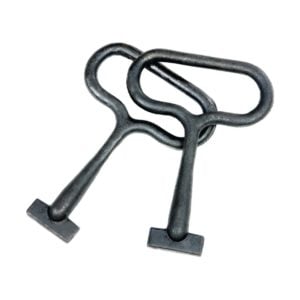 product picture of ductile iron heavy duty loop handle manhole cover lifting key (pair)