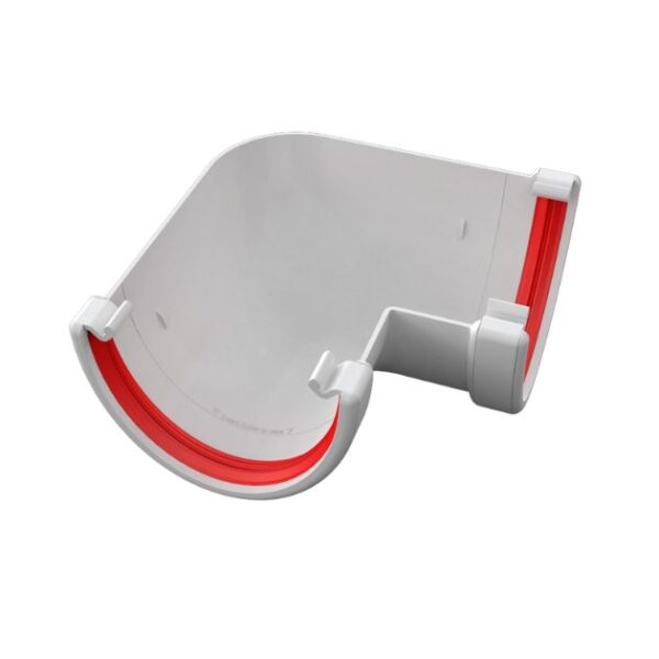 product image of deep flow guttering 90 degree angle white