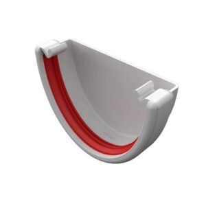 product picture of deep flow guttering external stop end white