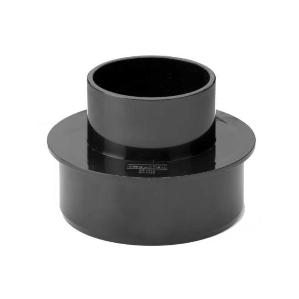 product picture of 68mm round to 110mm soil pipe adapter black