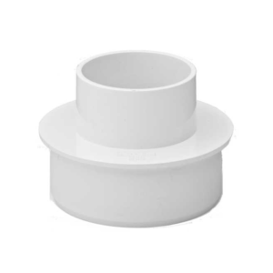 image of 68mm round to 110mm soil pipe adapter white