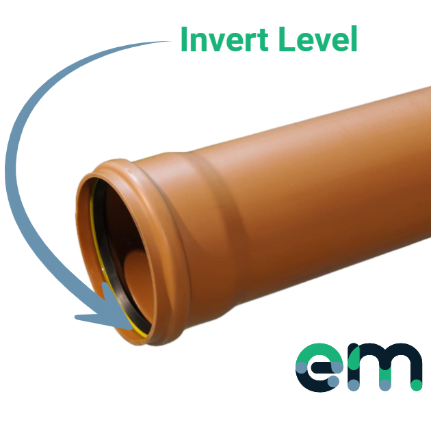 invert level in underground drainage pipe