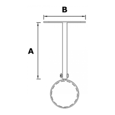 image of aluminium adjustable stand off round downpipe clip dimension diagram