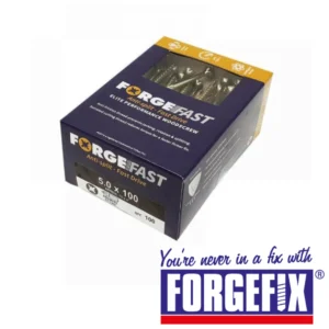 product picture of forgefix forgefast pozi compatible elite performance wood screws m5 x 100mm box of 100