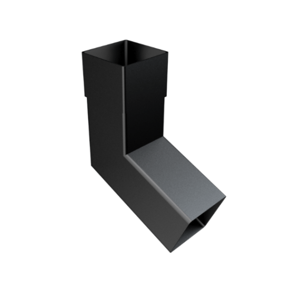 product image of swaged aluminium square down pipe bend 112 degree