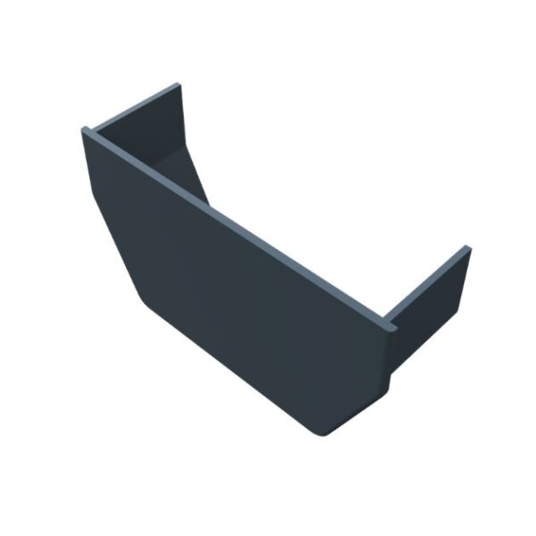 product picture of freefoam 114mm square internal stop end anthracite grey