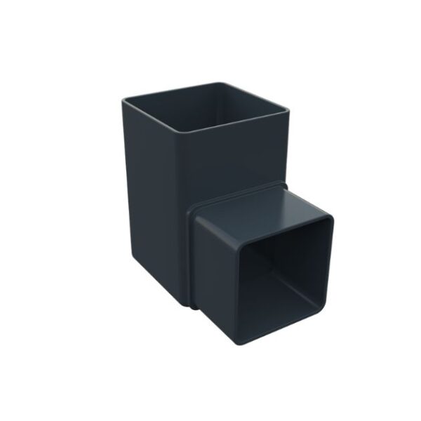 product image of freefoam 65mm square downpipe offset bend 92.5 anthracite grey