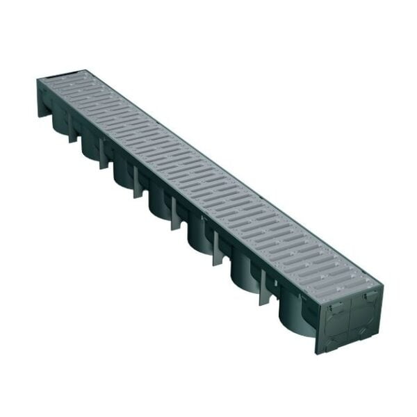 product image of shallow drainage channel 1m silver