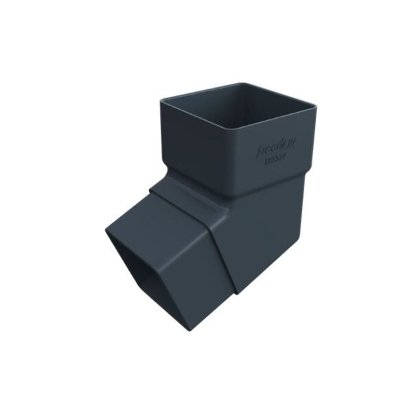product image of freefoam 65mm square downpipe offset bend 112.5 degree anthracite grey