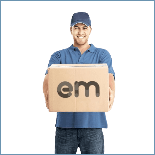 image of easymerchant delivery man with box image