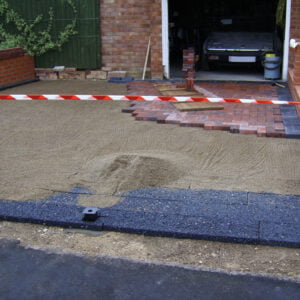 picture of enviroflow drainage planks used on a driveway