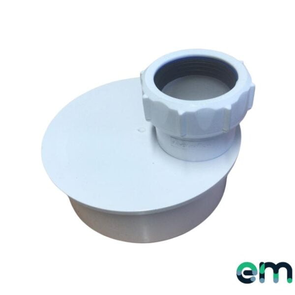 product image of 110mm single waste pipe adaptor white
