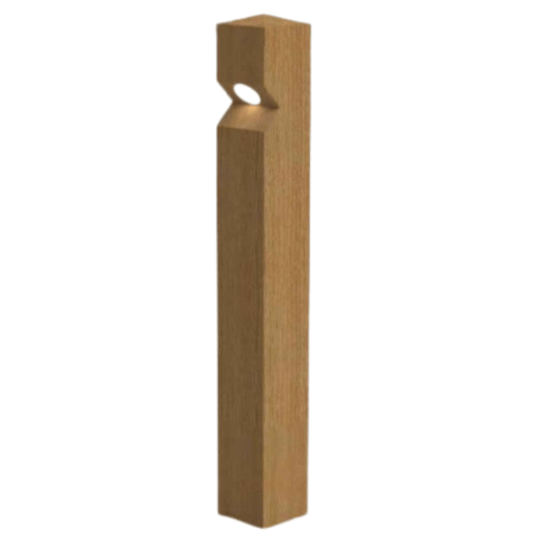 image of stratton single wooden bollard light with leds