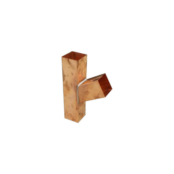 product picture of copper downpipe branch 72° square