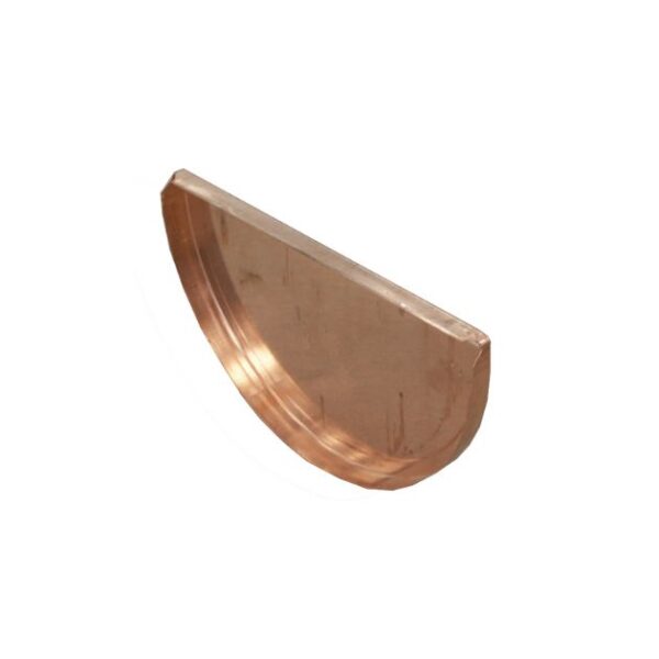 product picture of copper gutter end caps - half round