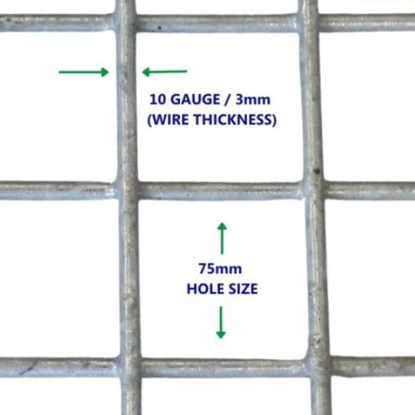 product gallery image of gabion basket 10 gauge and hole size diagram