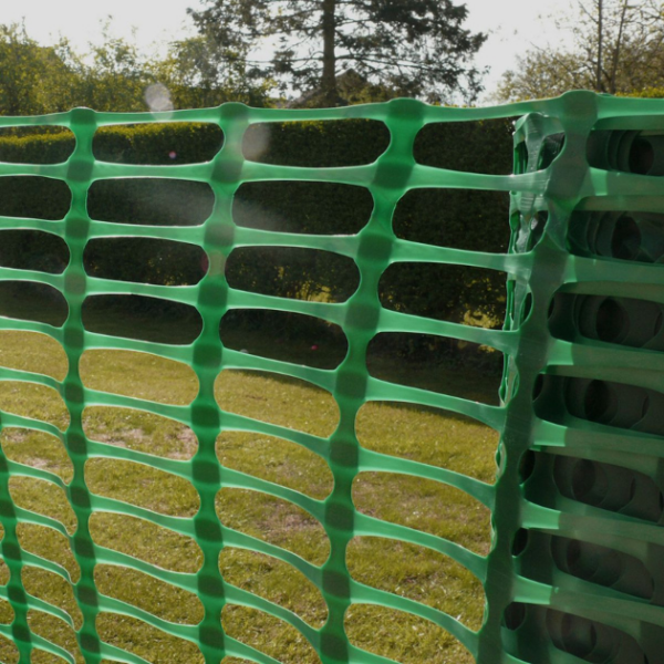product image of green barrier fencing mesh outside