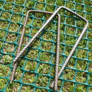 product image of turf reinforcement mesh and pins