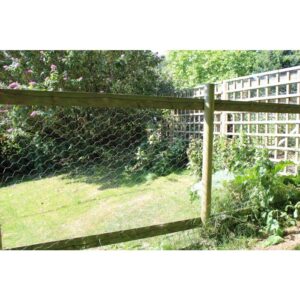 picture of rabbit wire mesh installed in garden