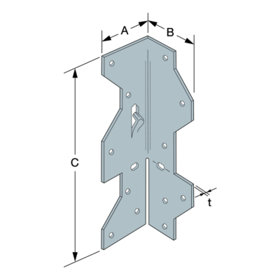 product image of a35e universal framing anchor simpson strong-tie dimensions diagram