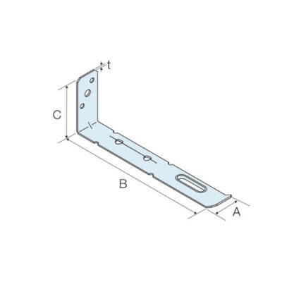 product image of frame tie dimensions diagram