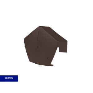 universal dry verge end cap - angled - brown - product photo