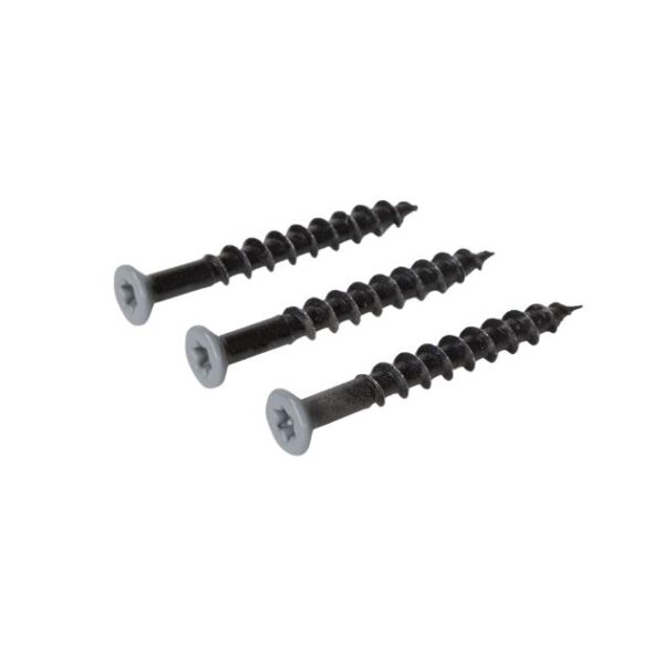image of slate grey coloured composite decking screws