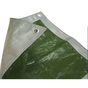 image showing the front and back of faithfull tarpaulin sheet - 5.4 x 3.6m
